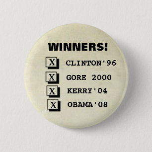 Democrat Winners Button