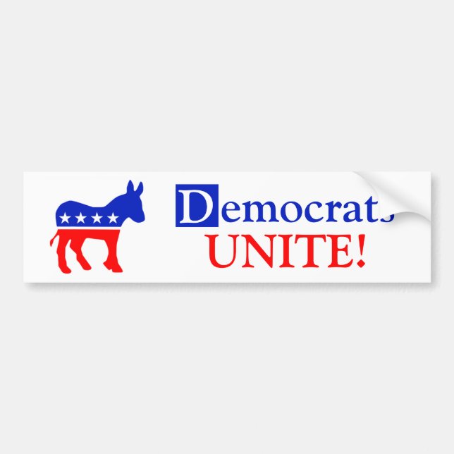 Democrates UNITE! Bumper Sticker (Front)