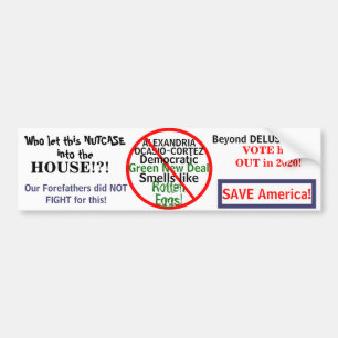 Democratic Alexandria Ocasio-Cortez Edit YEAR Bumper Sticker