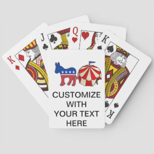 Democratic Circus Political Word Puzzle Playing Cards