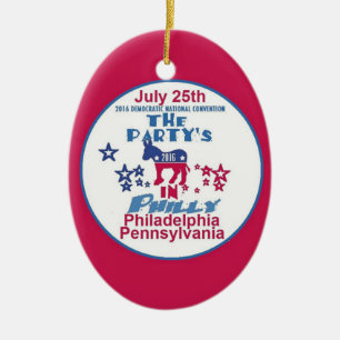 Democratic Convention Ceramic Tree Decoration