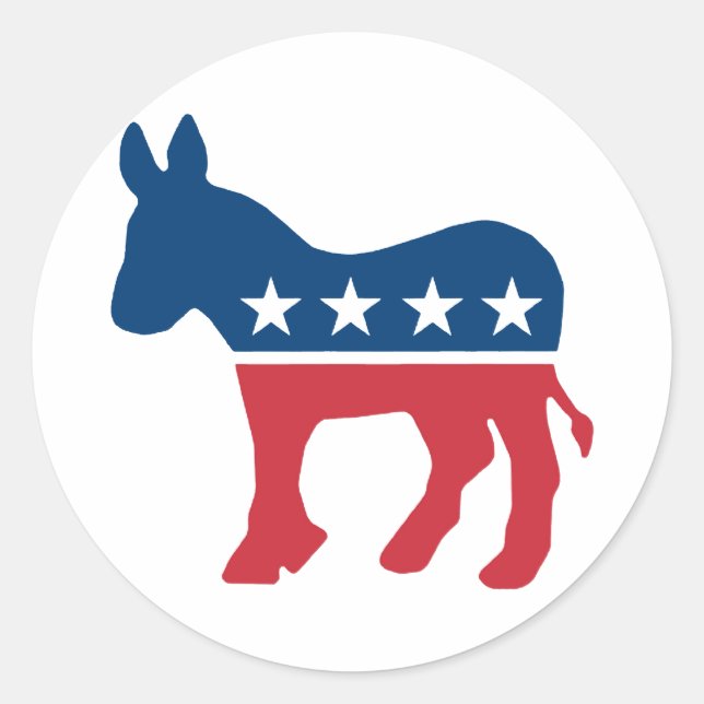 Democratic Donkey Classic Round Sticker (Front)