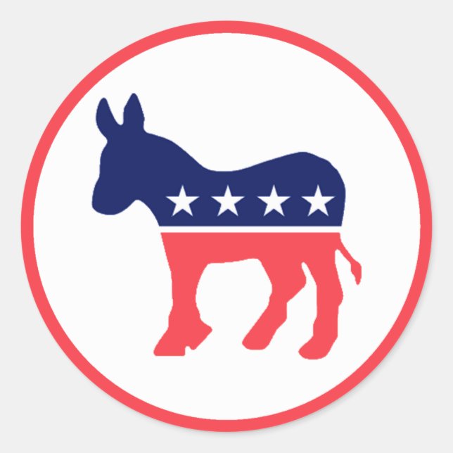 Democratic Donkey Classic Round Sticker (Front)