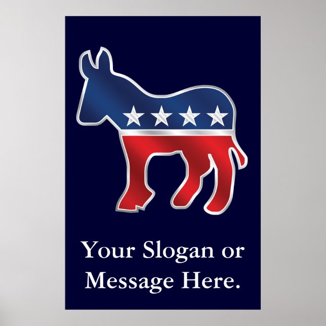 Democratic Donkey Custom Poster (Front)