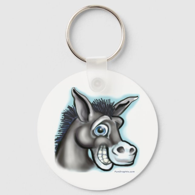 Democratic Donkey Key Ring (Front)