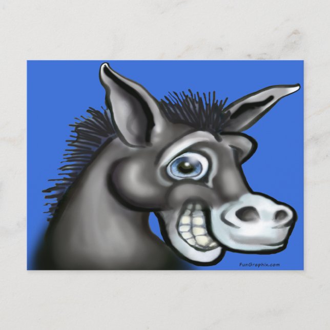 Democratic Donkey Postcard (Front)