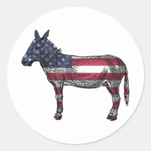 Democratic Donkey Stickers