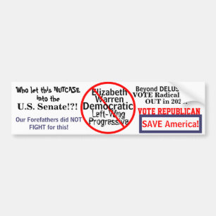 Democratic Elizabeth Warren Edit the YEAR Bumper Sticker