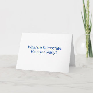 Democratic Hanukah Card