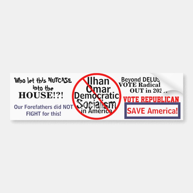 Democratic Ilhan Omar Democrat Edit YEAR Bumper Sticker (Front)