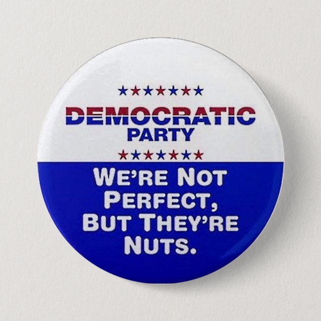 Democratic Party 7.5 Cm Round Badge (Front)