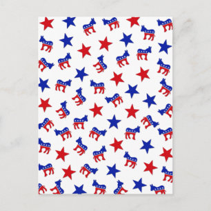Democratic Party Collage Postcard