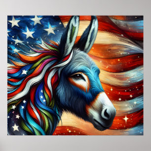Democratic Party Donkey Poster