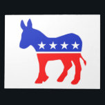 Democratic Party Emblem Notepad<br><div class="desc">This design features the election symbol of the U.S. Democratic Party, which incorporates an illustration of a donkey. The logo is in the public domain. The Democratic Party is one of the two major contemporary political parties in the United States, along with its main rival, the Republican Party. The Democratic...</div>