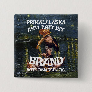 DEMOCRATIC PARTY FW FV HG FREEDOM EQUALITY LIBERTY 15 CM SQUARE BADGE