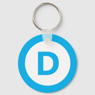 Democratic party logo key ring