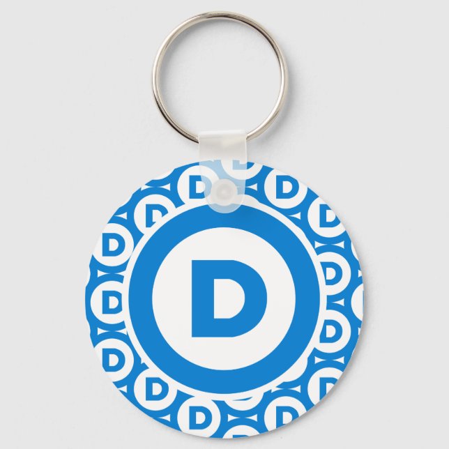 Democratic Party Logo Key Ring (Front)