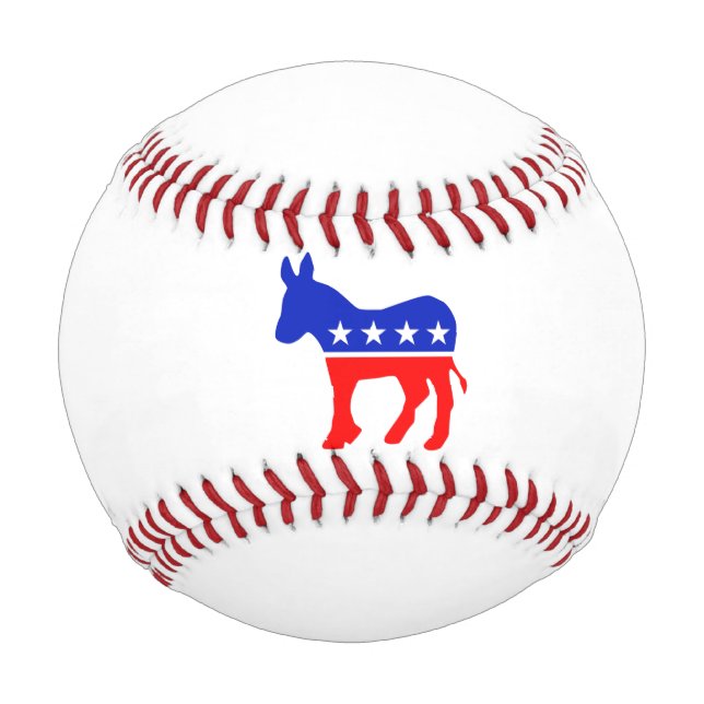 Democratic Party Political Emblem (Donkey) Baseball (Front)