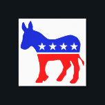 Democratic Party Political Emblem (Donkey) Canvas Print<br><div class="desc">This design features the election symbol of the U.S. Democratic Party, which incorporates an illustration of a donkey. The logo is in the public domain. The Democratic Party is one of the two major contemporary political parties in the United States, along with its main rival, the Republican Party. The Democratic...</div>