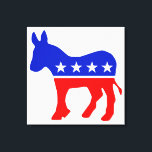 Democratic Party Political Emblem (Donkey) Canvas Print<br><div class="desc">This design features the election symbol of the U.S. Democratic Party, which incorporates an illustration of a donkey. The logo is in the public domain. The Democratic Party is one of the two major contemporary political parties in the United States, along with its main rival, the Republican Party. The Democratic...</div>