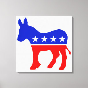 Democratic Party Political Emblem (Donkey) Canvas Print
