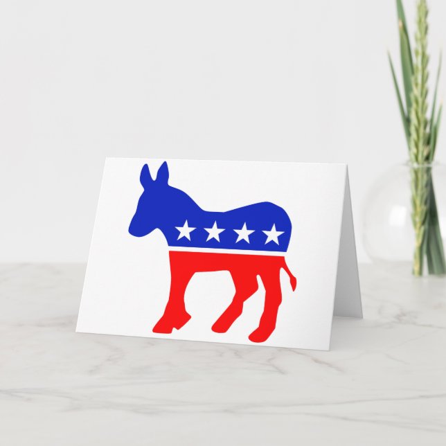 Democratic Party Political Emblem (Donkey) Card (Front)