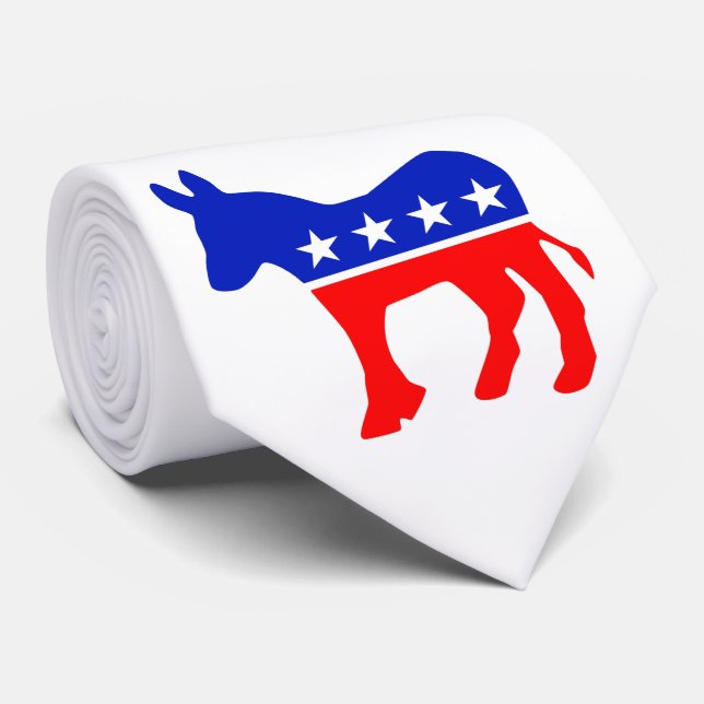 Democratic Party Political Emblem (Donkey) Tie (Rolled)