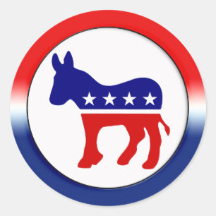 Democratic Party Symbol Classic Round Sticker