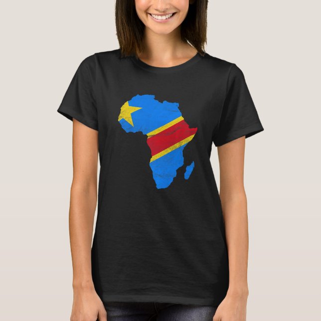 Democratic Republic Congo Flag Africa Continent Gi T-Shirt (Front)