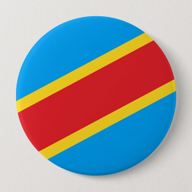 Democratic Republic of Congo 10 Cm Round Badge (Front)