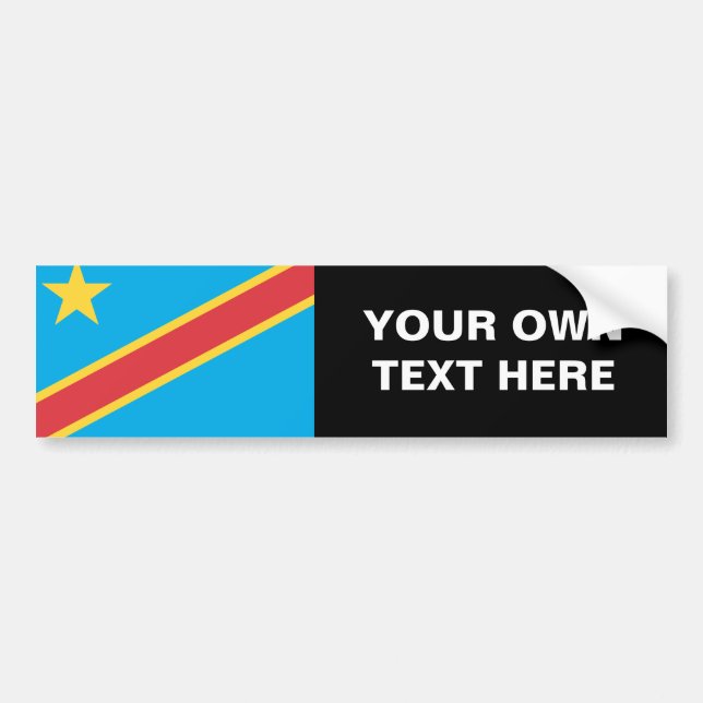 Democratic Republic of Congo Flag Bumper Sticker (Front)