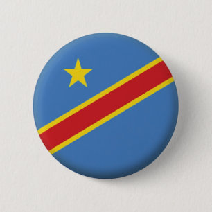 DEMOCRATIC REPUBLIC OF CONGO PIN BACK BADGE