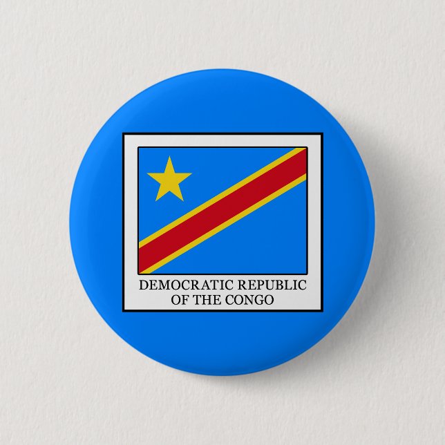 Democratic Republic of the Congo 6 Cm Round Badge (Front)