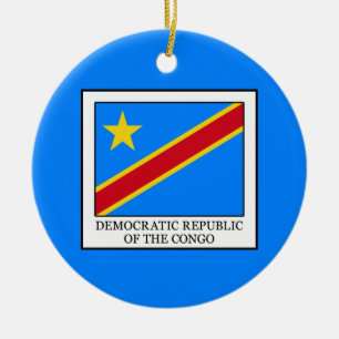 Democratic Republic of the Congo Ceramic Tree Decoration