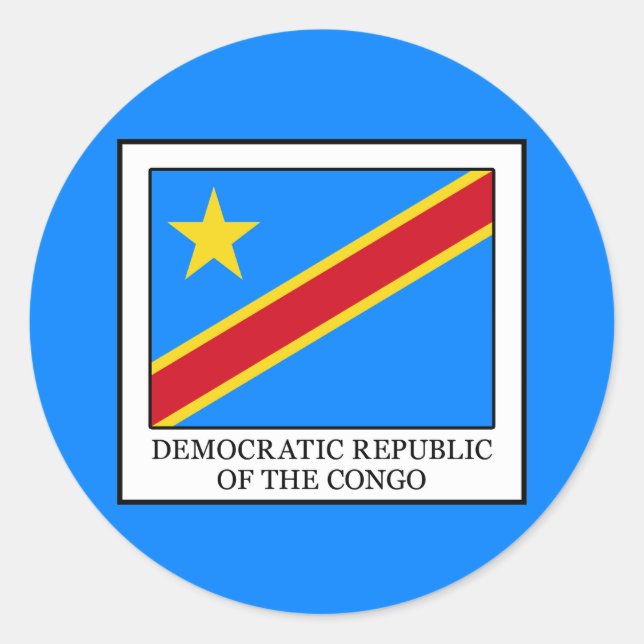 Democratic Republic of the Congo Classic Round Sticker (Front)