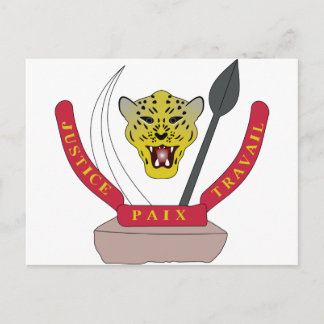 Democratic Republic of the Congo Coat of Arms Postcard