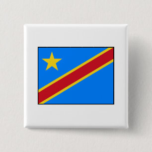 Democratic Republic of the Congo Flag 15 Cm Square Badge
