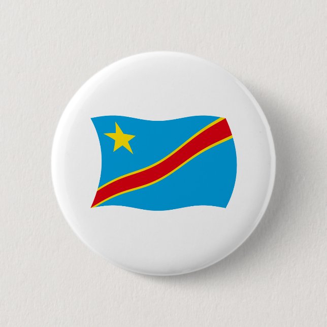 Democratic Republic of the Congo Flag Button (Front)