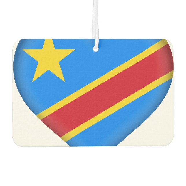 Democratic Republic of the Congo Flag Car Air Freshener (Front)