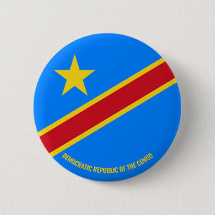 Democratic Republic of the Congo Flag Charming 6 Cm Round Badge