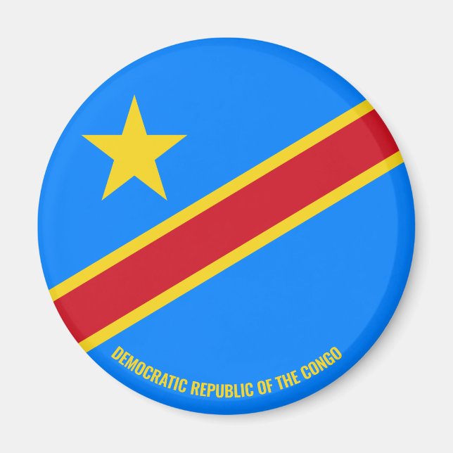 Democratic Republic of the Congo Flag Charming Magnet (Front)