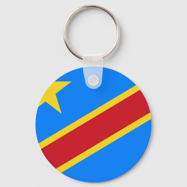 Democratic Republic of the Congo Flag Key Ring (Front)