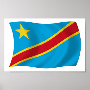 Democratic Republic of the Congo Flag Poster Print
