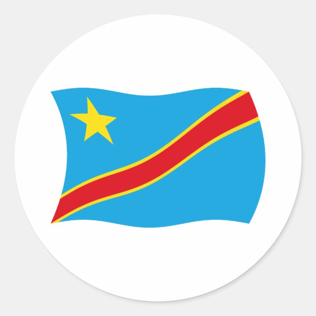 Democratic Republic of the Congo Flag Sticker (Front)