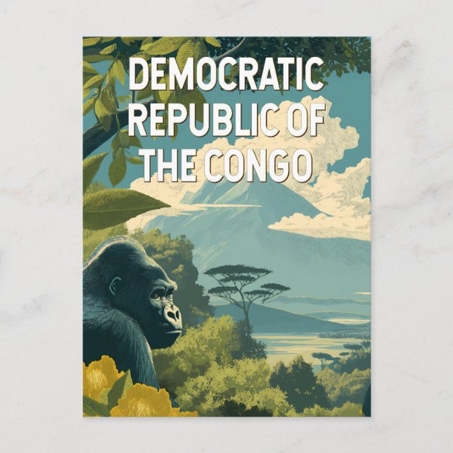 Democratic Republic of the Congo Illustration Postcard (Front)
