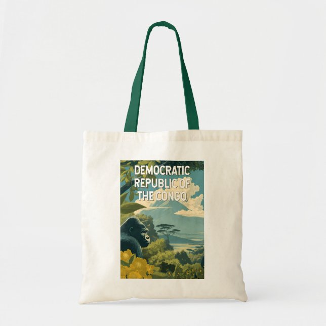 Democratic Republic of the Congo Illustration Tote Bag (Front)