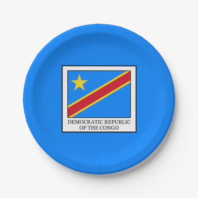 Democratic Republic of the Congo Paper Plate (Front)