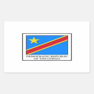 Democratic Republic of the Congo Rectangular Sticker