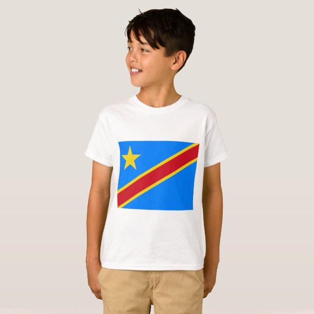Democratic Republic of the Congo World Flag T-Shirt (Front Full)