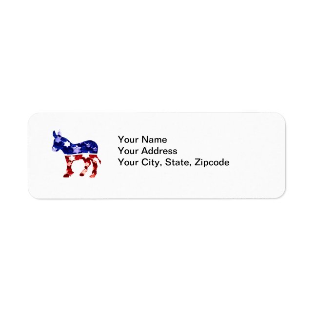 Democratic Return Address Label (Front)